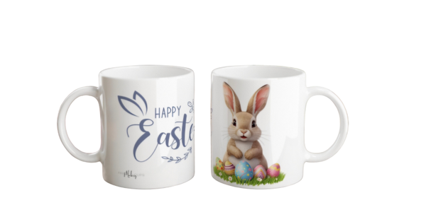 Tasse - Happy Easter blau