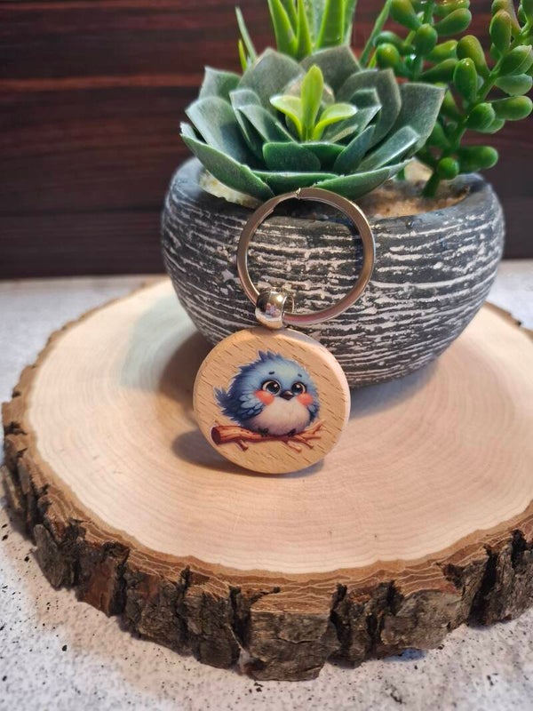 Schlüsselanhänger - blauer Vogel