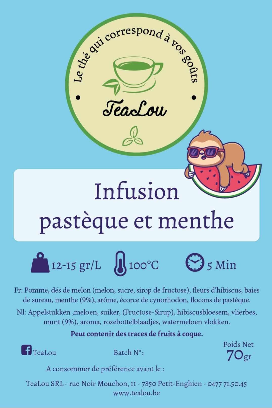 Infusion pastèque et menthe