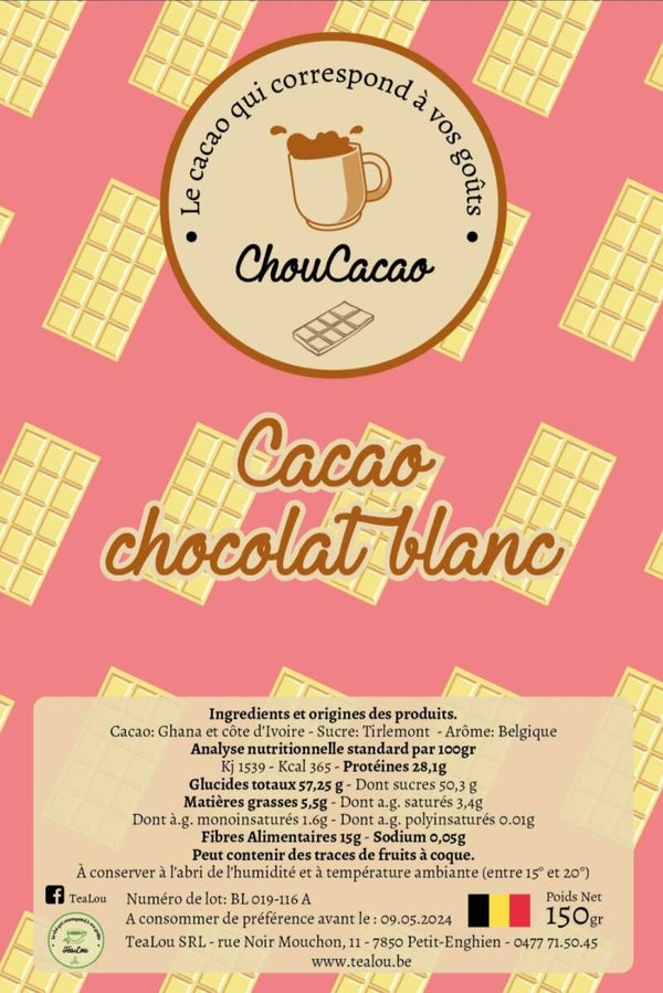 Cacao chocolat blanc