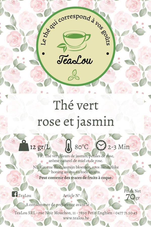 Thé vert rose jasmin