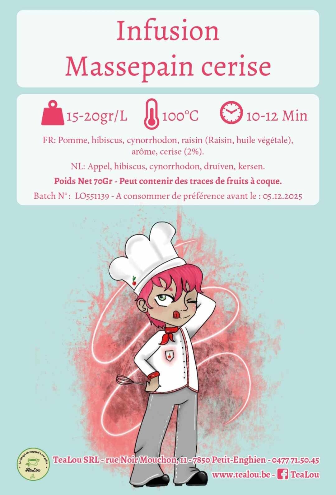 Infusion massepain cerise