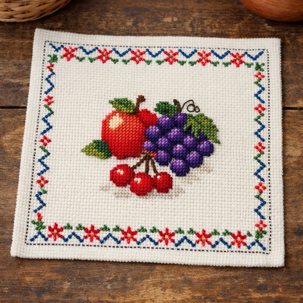 servilleta con diseño frutal