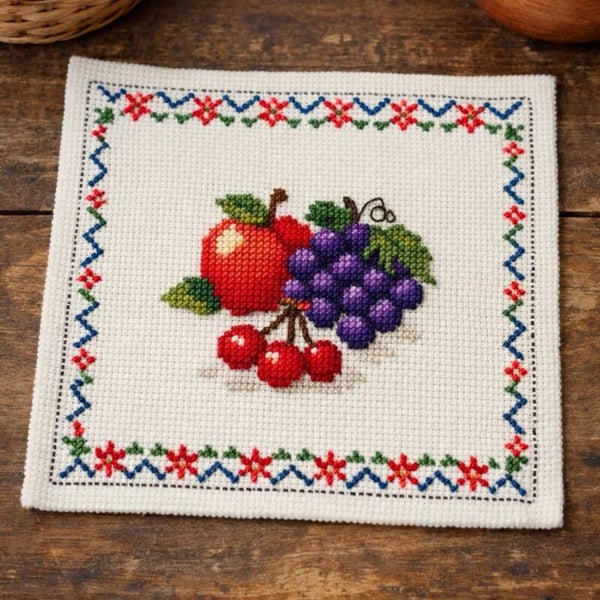 servilleta con diseño frutal