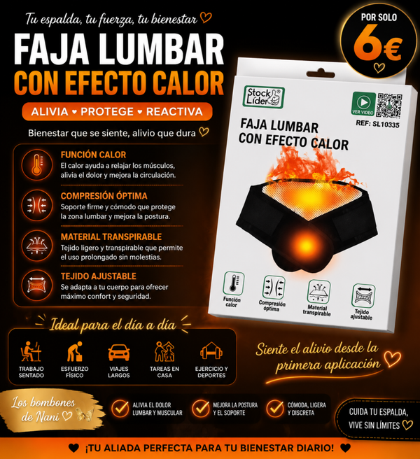 Faja lumbar con calor