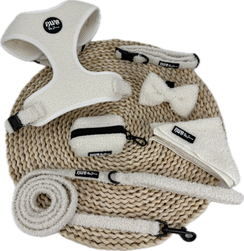 Teddy hondentuigje set creme