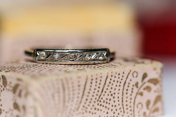 Bague or blanc