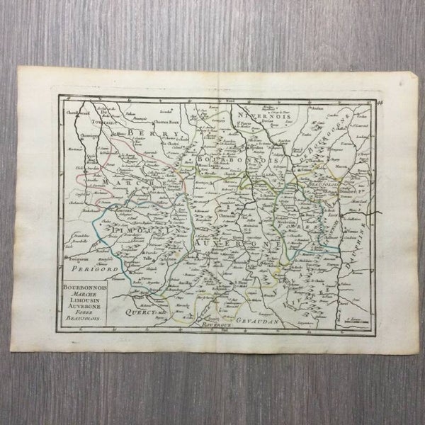 Bourbonnois-Marche-Limousin-Auvergne-Forez-Beaujolois - Georges Le Rouge - 1748