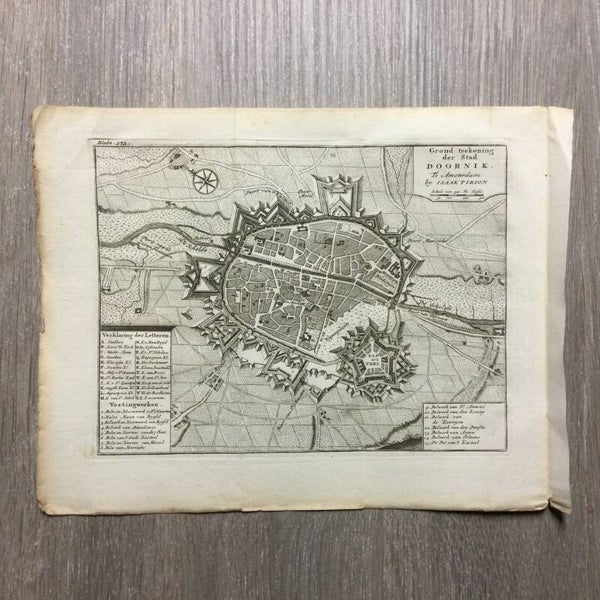 Grond teekening der Stad Doornik - Isaak Tirion - 1749