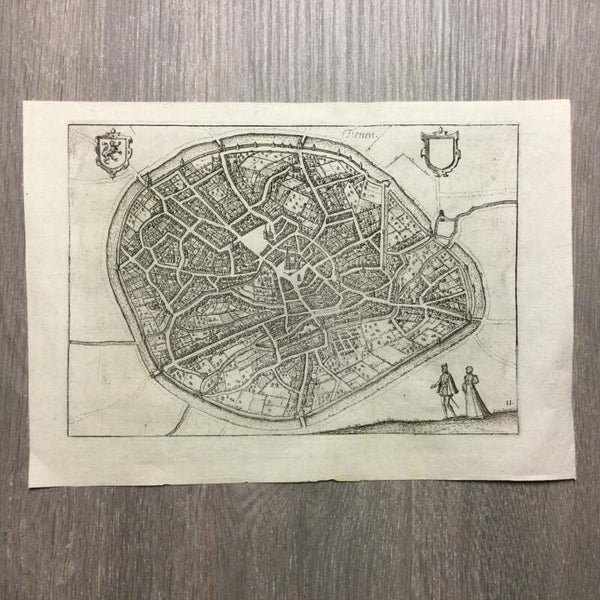 Plattegrond van Tienen - Guicciardini - 1612