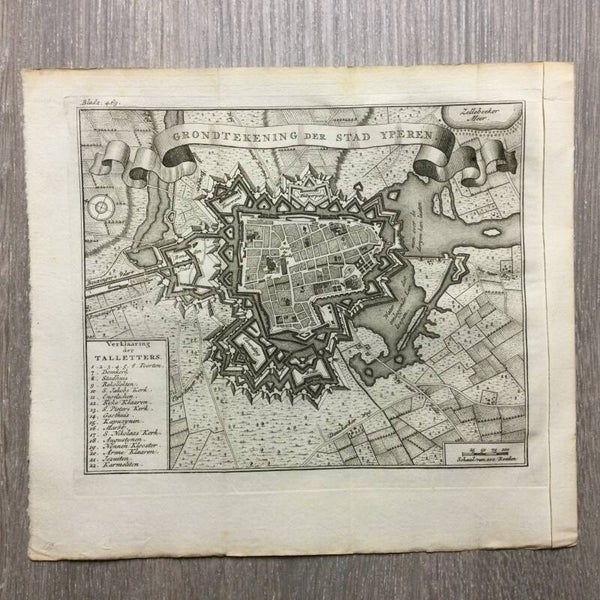 Grondtekening der stad Yperen - Isaak Tirion - 1738