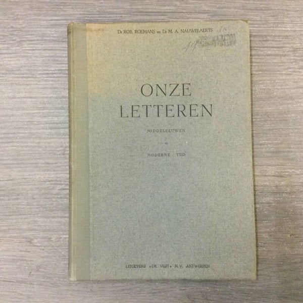 Onze letteren - Rob. Roemans - ca 1957