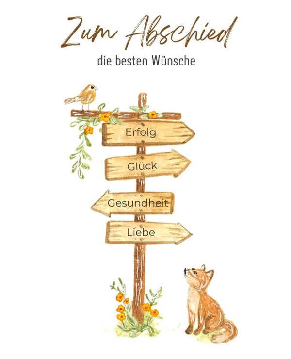 Wegweiser | Abschiedskarte