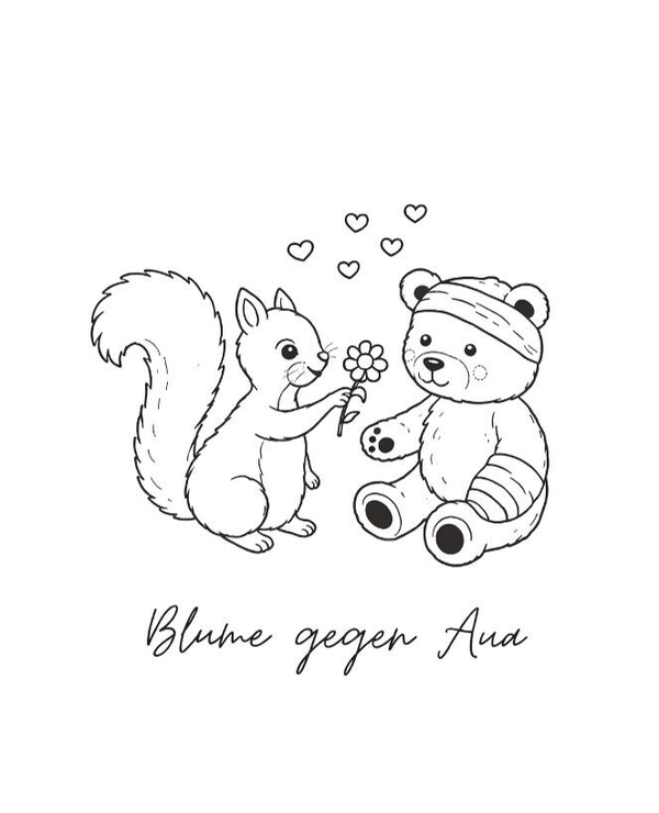 Aria & Lino | Postkarte zum Ausmalen