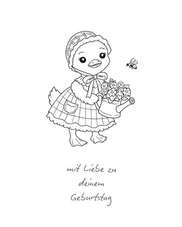 Lotti | Postkarte zum Ausmalen