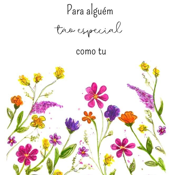 Blumenwiese | Wertschätzungskarte (Portugiesisch)