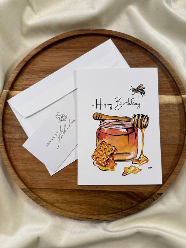 Honigapis - Geburtstagskarte (englisch)