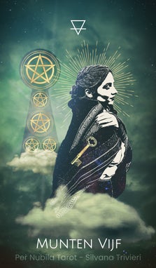 Munten Vijf 5 - Per Nubila Tarot