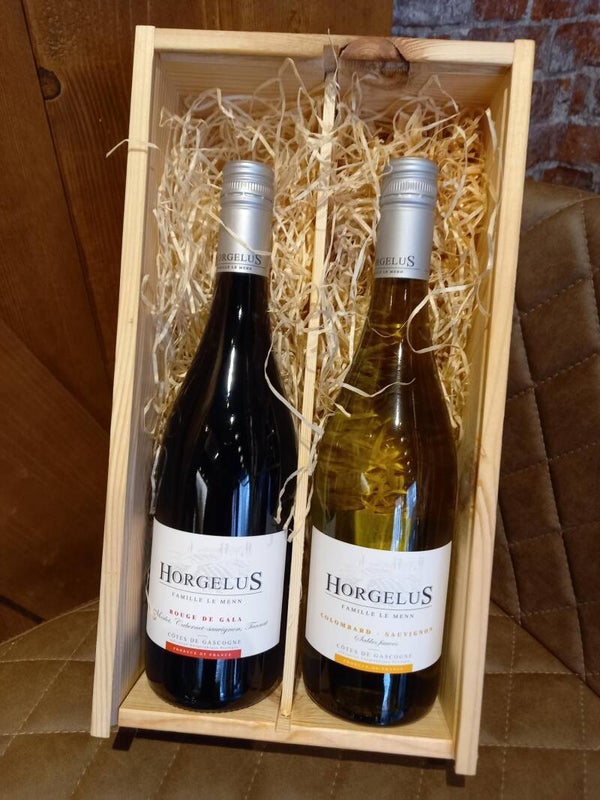 Wijnpakket 2 flessen Wijnkist - Wijnkistje geschenk