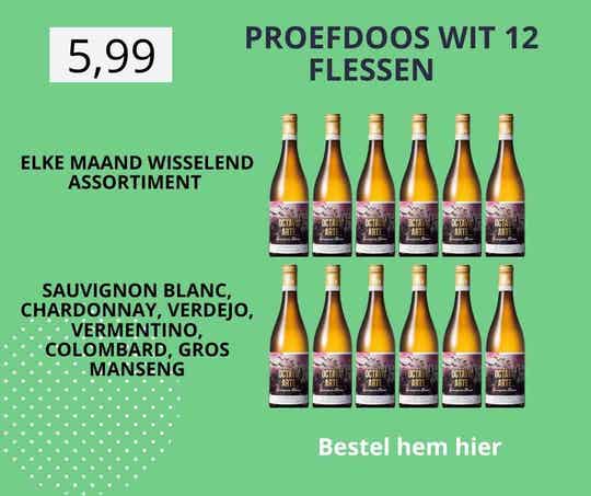 Witte wijn proefdoos (12 flessen)