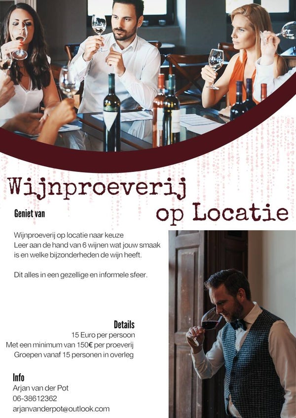 Wijnproeverij op locatie Cadeaukaart