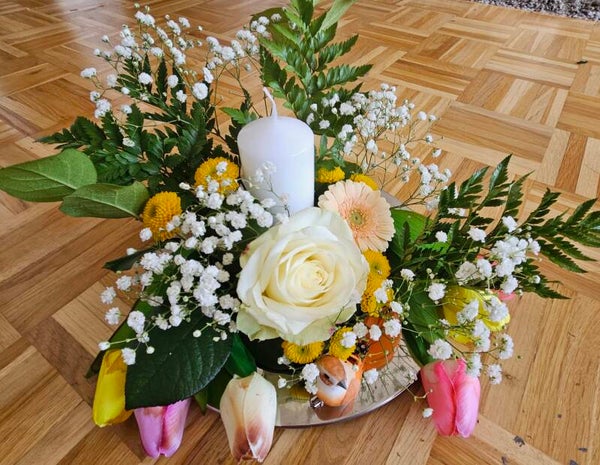 Blumengestecke 1 großes + 5 kleine