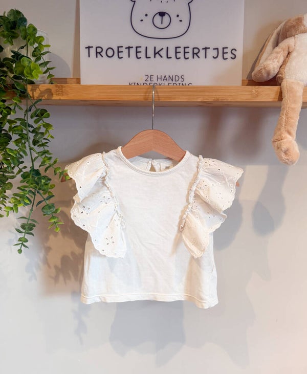 H&M Shirt Crème Maat 74