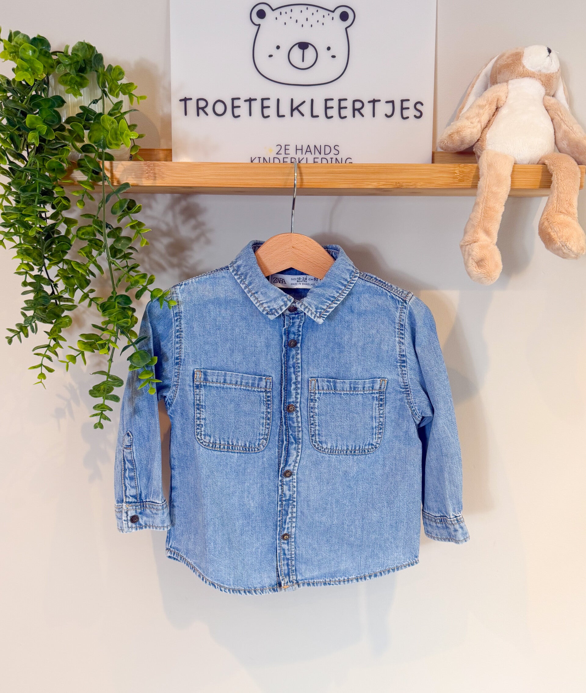 Zara Spijkerblouse Maat 92