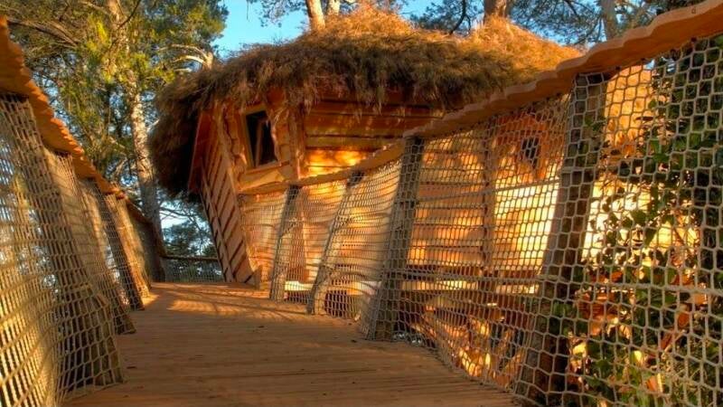 Boomhut bij Aude à la Cabane