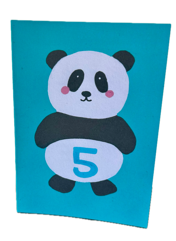 5 jaar panda kaart met verzendenvelop