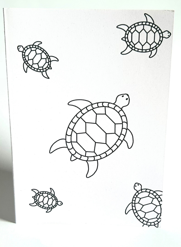 Kleurkaart met schildpadden