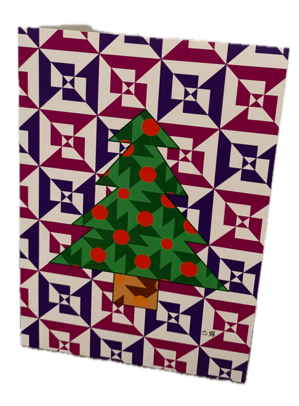 Kerstboom kaart met verzendenvelop