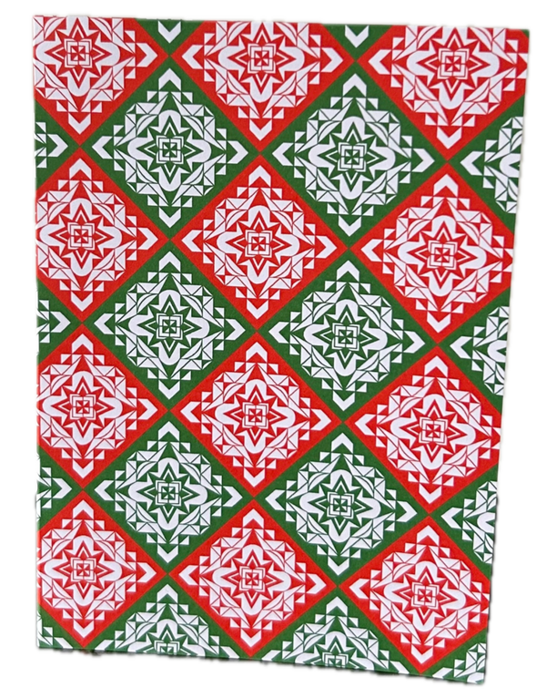 Kerstmandala kaart met verzendenvelop