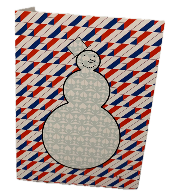 Sneeuwpop kaart met verzendenvelop