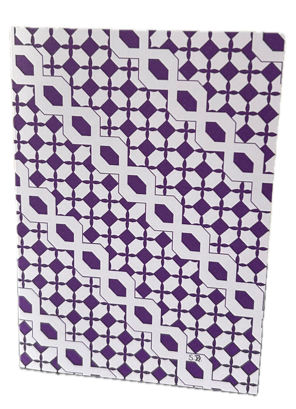 Purple rain kaart met verzendenvelop