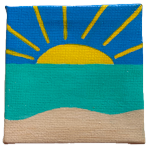 Opkomende zon schilderij