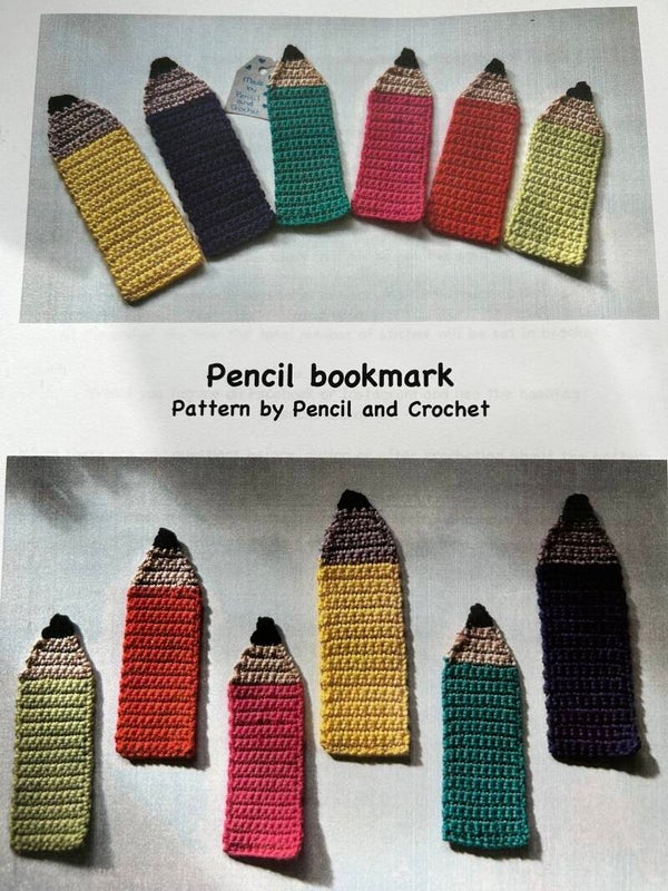Pencil bookmark crochet pattern