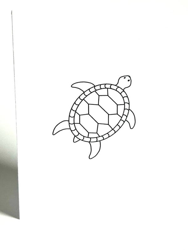 Kleurkaart met schildpad