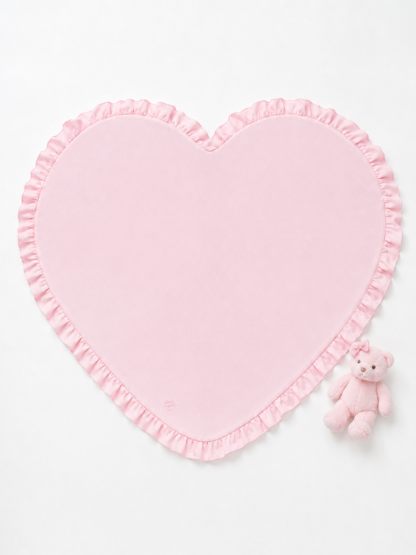 Little Lowen roze deken in hartvorm
