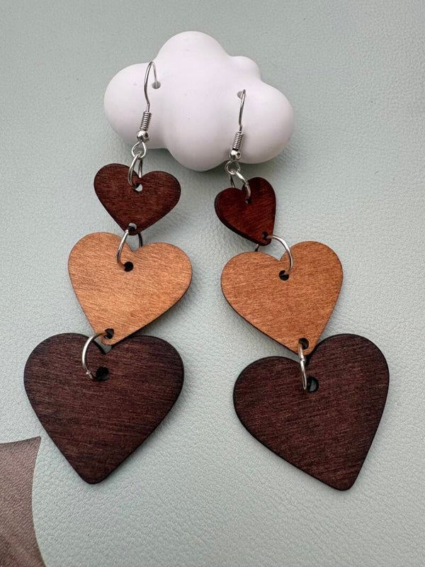 Wooden hand made Earrings