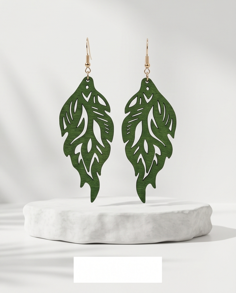 Wooden earrings
