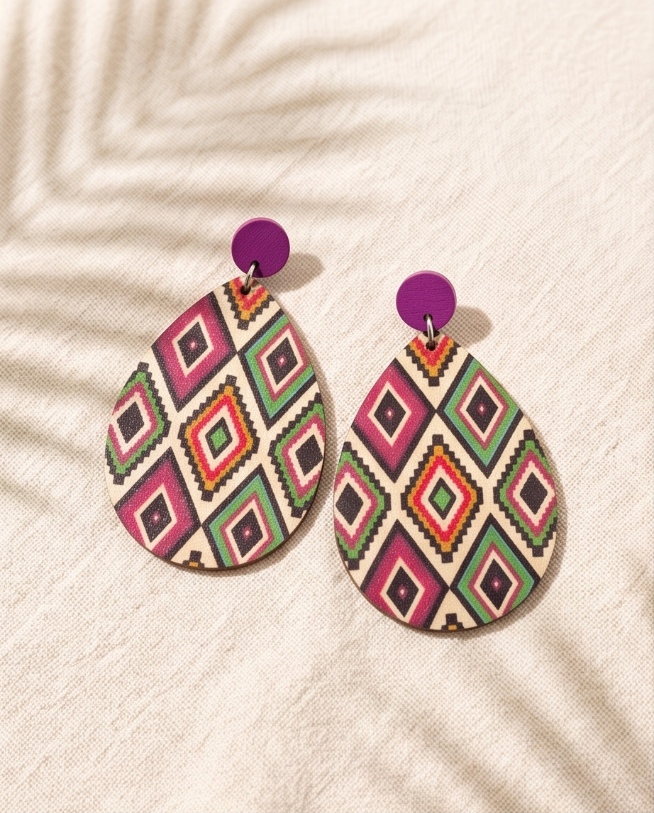 Wooden earrings