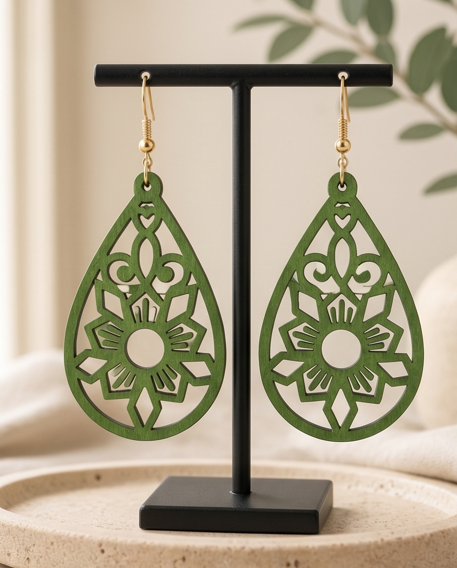 Wooden earrings