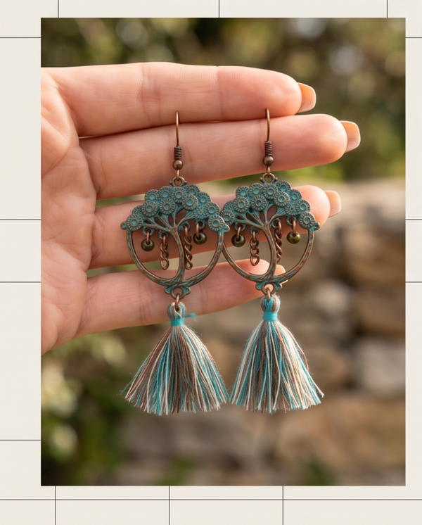 Earrings tree of life