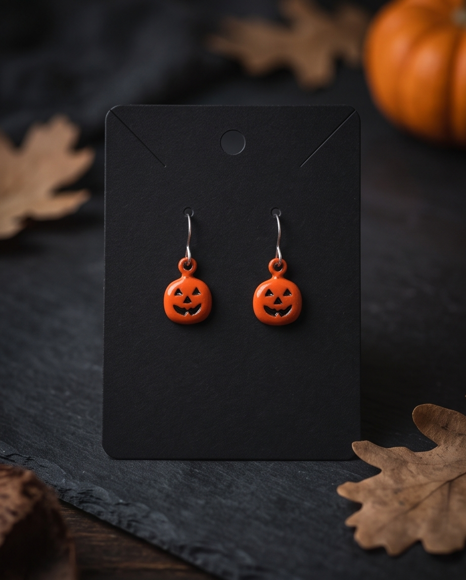 Halloween pumpkin earrings