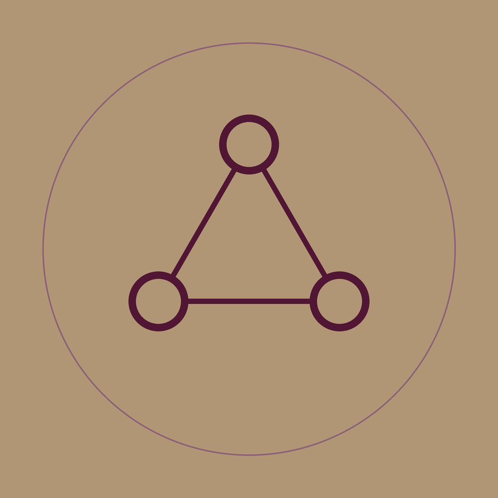 Symbol: drei verbundene Punkte