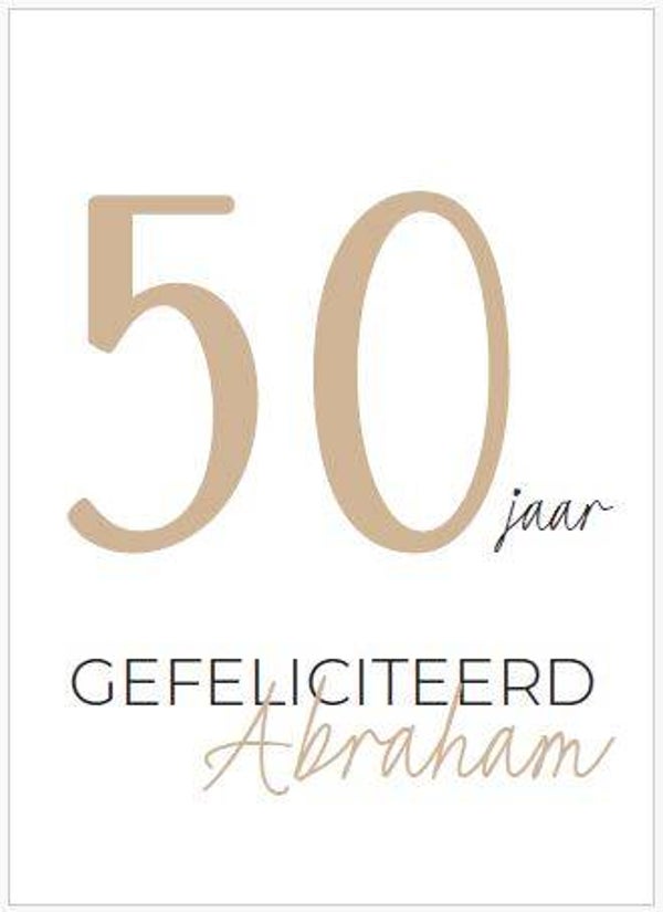 Postkaart - 50 jaar Abraham