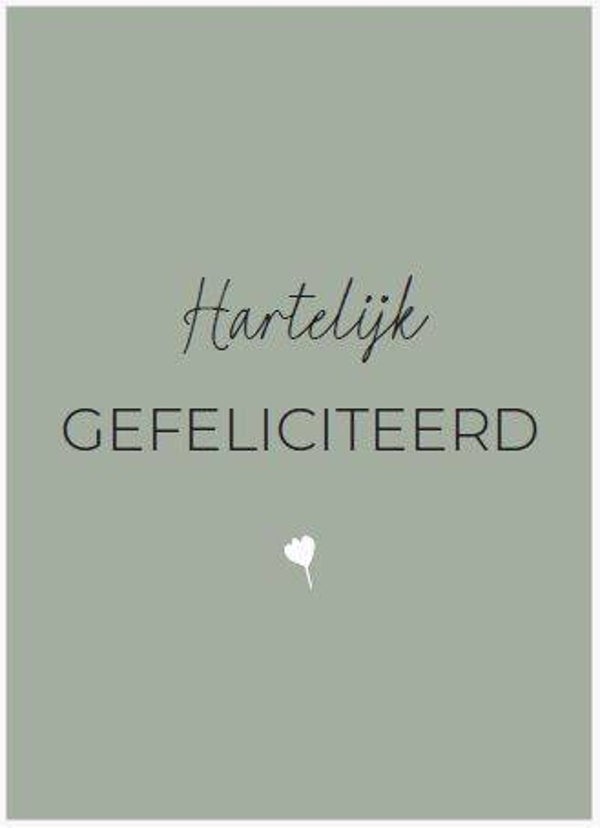Postkaart Hartelijk gefeliciteerd
