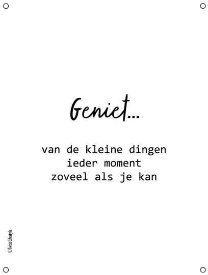 Tuinposter Geniet