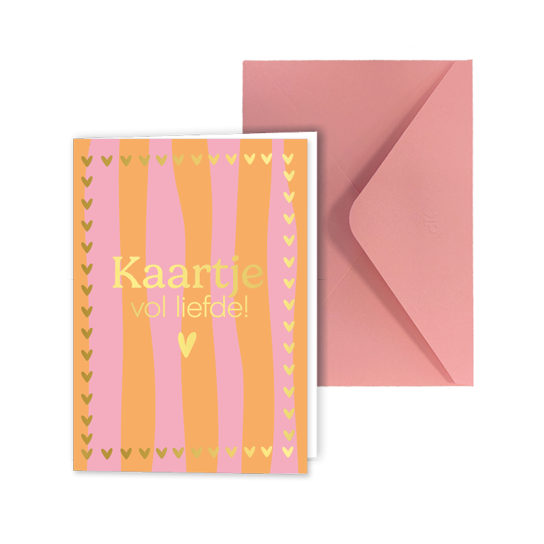 Kaartje vol liefde! - Wenskaart met envelop